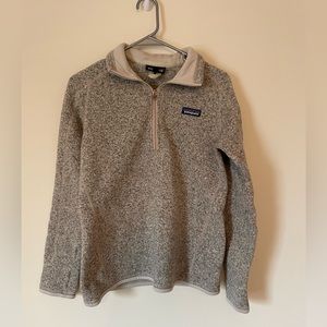 Size Medium Gray Patagonia Women's Better Sweater 1/4 Zip Pullover